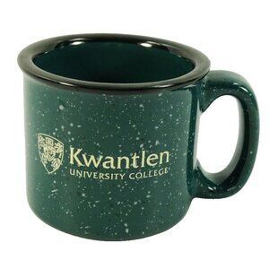 Kwantlen University College Coffee Mug Cup Green Speckled Thick Surrey BC